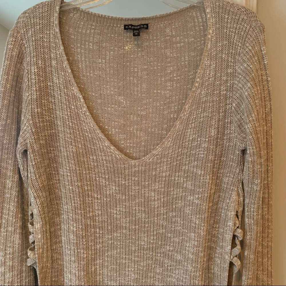 Express Long Sleeve Knit Sweater - Picture 3 of 10